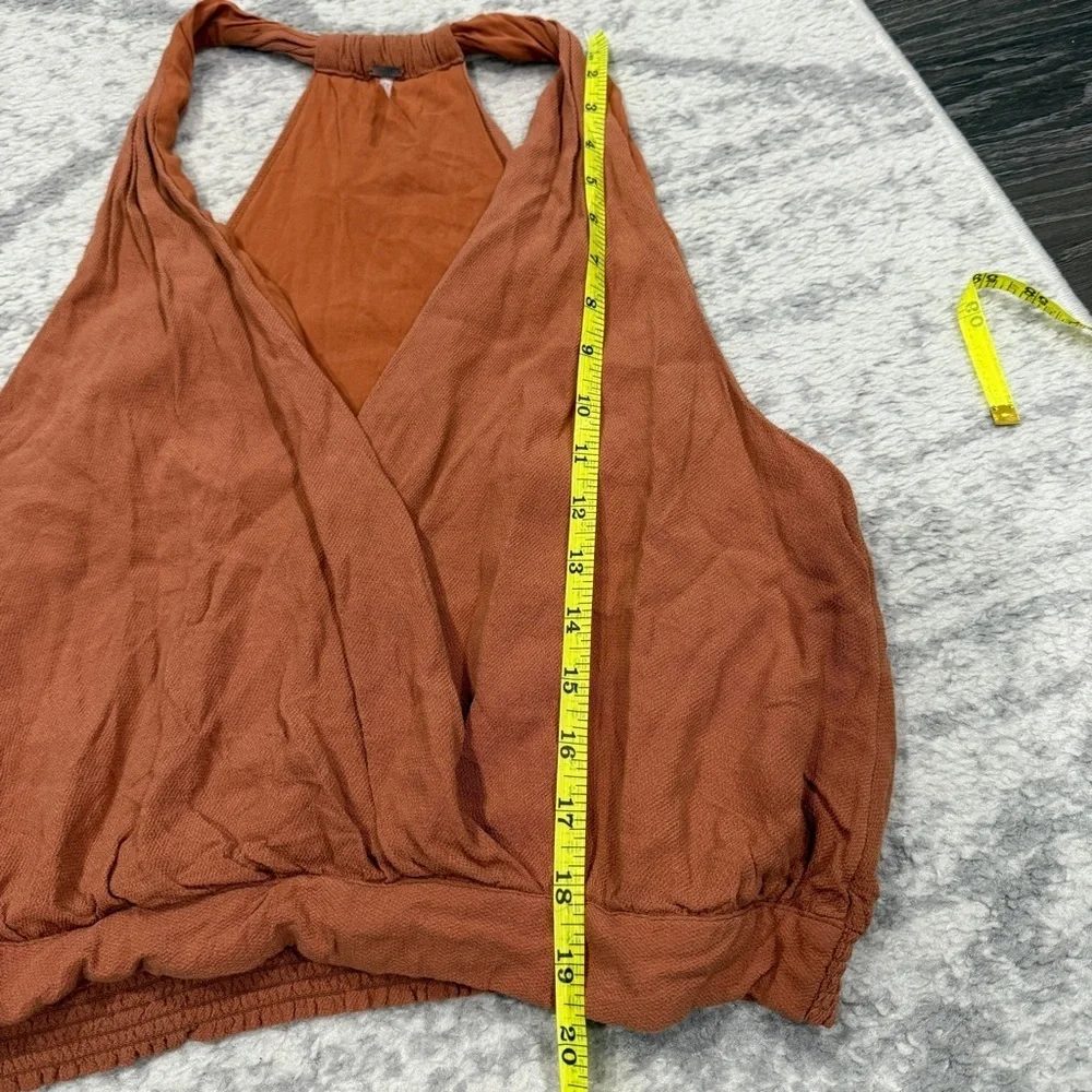 Free People Burnt Orange Drapey Dreams Tank Top
